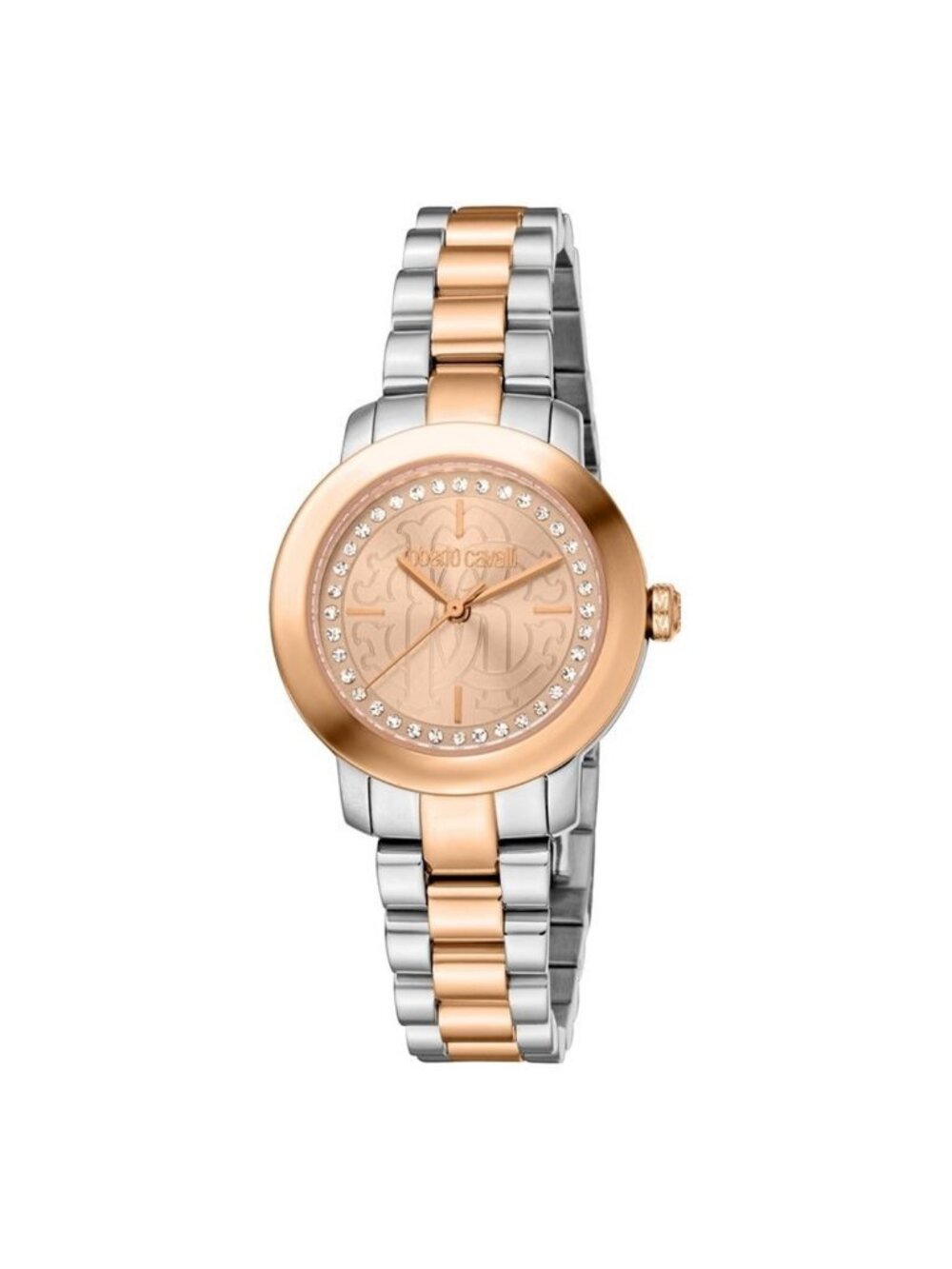 NWT Roberto Cavalli Glam Rose Gold-tone Dial Ladies Watch